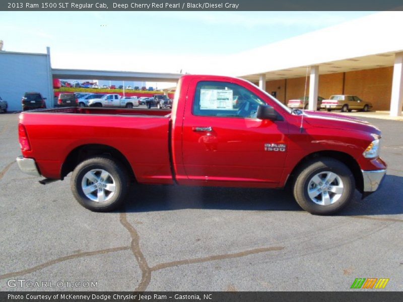 Deep Cherry Red Pearl / Black/Diesel Gray 2013 Ram 1500 SLT Regular Cab