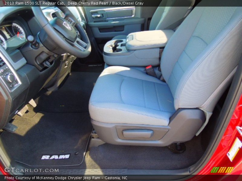 Deep Cherry Red Pearl / Black/Diesel Gray 2013 Ram 1500 SLT Regular Cab