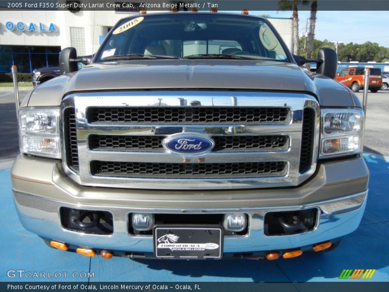 Arizona Beige Metallic / Tan 2005 Ford F350 Super Duty Lariat Crew Cab