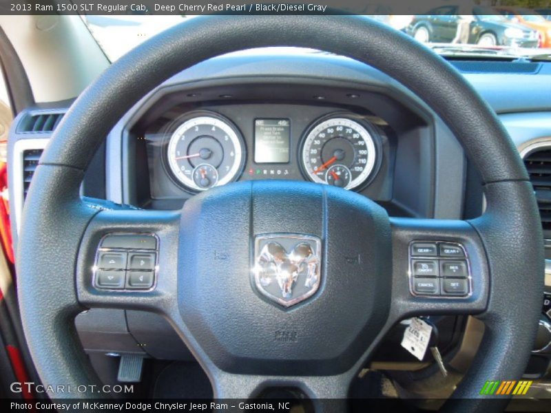 Deep Cherry Red Pearl / Black/Diesel Gray 2013 Ram 1500 SLT Regular Cab