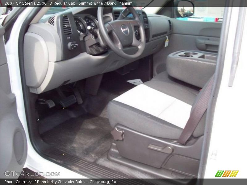 Summit White / Dark Titanium 2007 GMC Sierra 2500HD Regular Cab