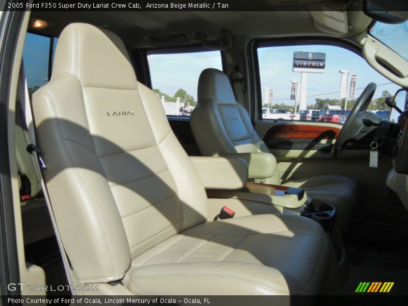 Arizona Beige Metallic / Tan 2005 Ford F350 Super Duty Lariat Crew Cab