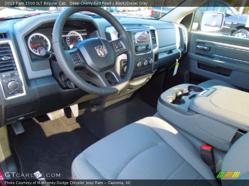 Deep Cherry Red Pearl / Black/Diesel Gray 2013 Ram 1500 SLT Regular Cab