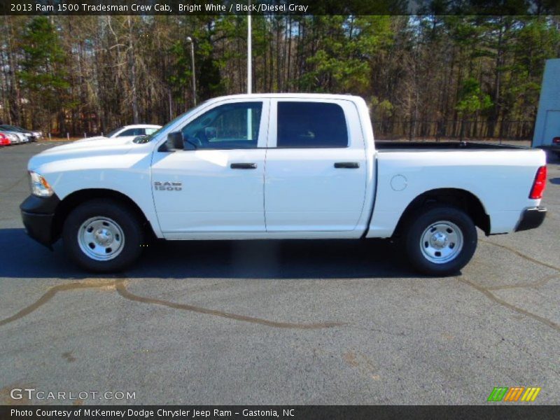 Bright White / Black/Diesel Gray 2013 Ram 1500 Tradesman Crew Cab