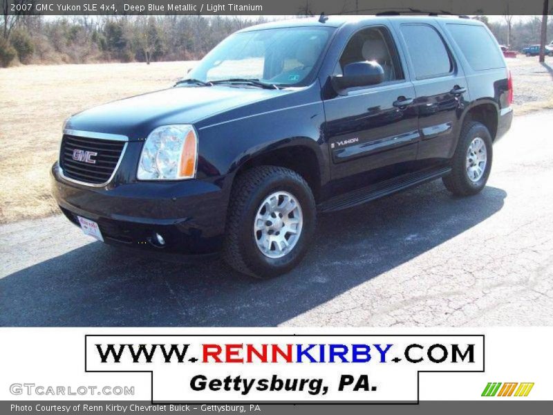 Deep Blue Metallic / Light Titanium 2007 GMC Yukon SLE 4x4