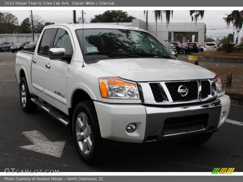 Glacier White / Charcoal 2013 Nissan Titan SL Crew Cab 4x4