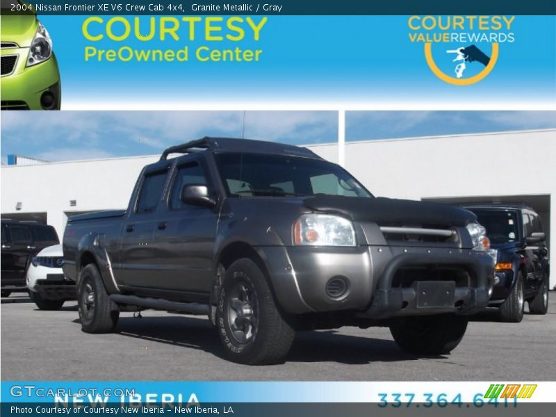 Granite Metallic / Gray 2004 Nissan Frontier XE V6 Crew Cab 4x4