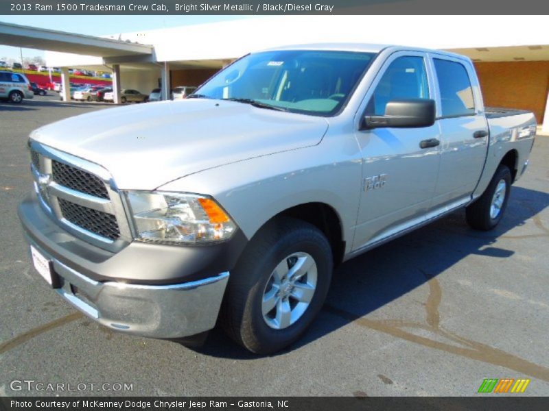 Bright Silver Metallic / Black/Diesel Gray 2013 Ram 1500 Tradesman Crew Cab