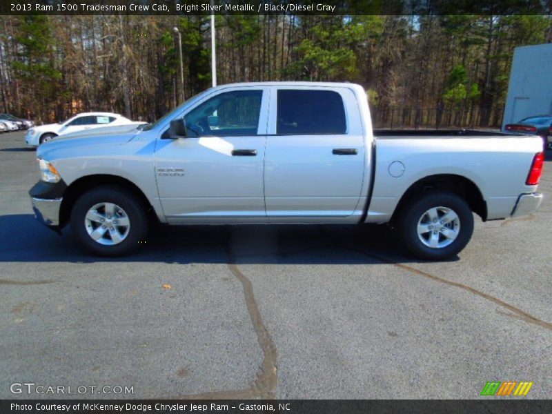 Bright Silver Metallic / Black/Diesel Gray 2013 Ram 1500 Tradesman Crew Cab