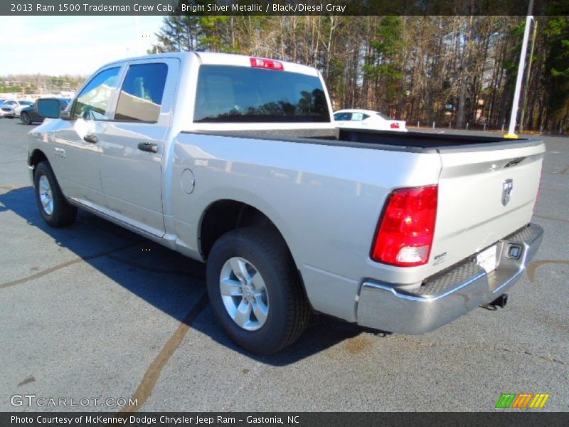 Bright Silver Metallic / Black/Diesel Gray 2013 Ram 1500 Tradesman Crew Cab