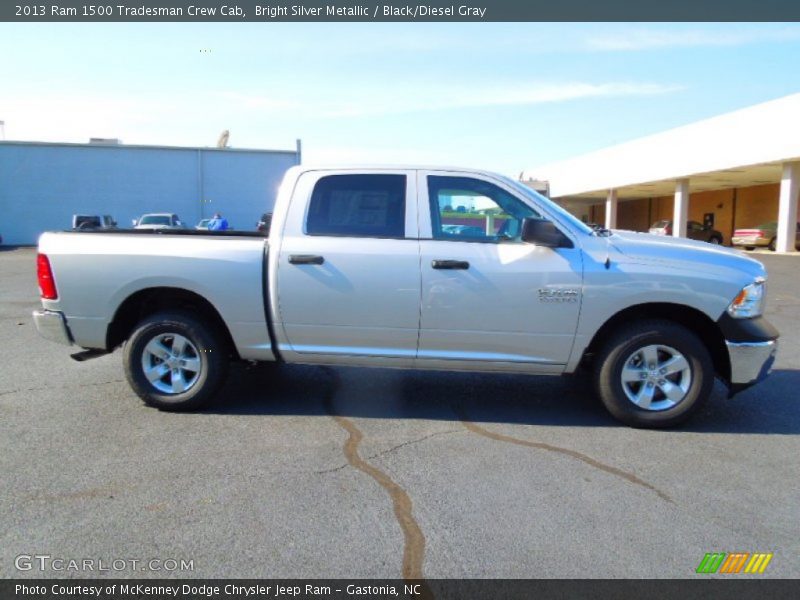 Bright Silver Metallic / Black/Diesel Gray 2013 Ram 1500 Tradesman Crew Cab