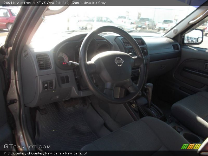 Granite Metallic / Gray 2004 Nissan Frontier XE V6 Crew Cab 4x4