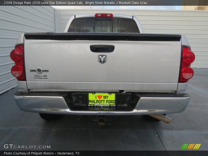 Bright Silver Metallic / Medium Slate Gray 2008 Dodge Ram 1500 Lone Star Edition Quad Cab