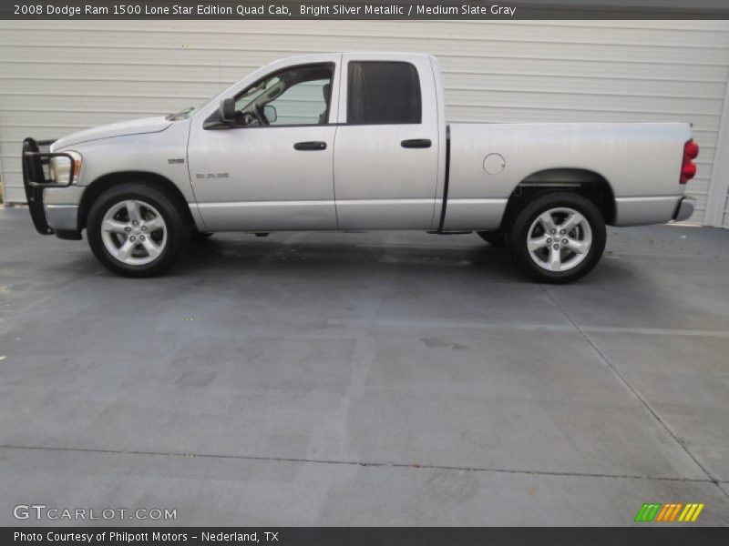 Bright Silver Metallic / Medium Slate Gray 2008 Dodge Ram 1500 Lone Star Edition Quad Cab