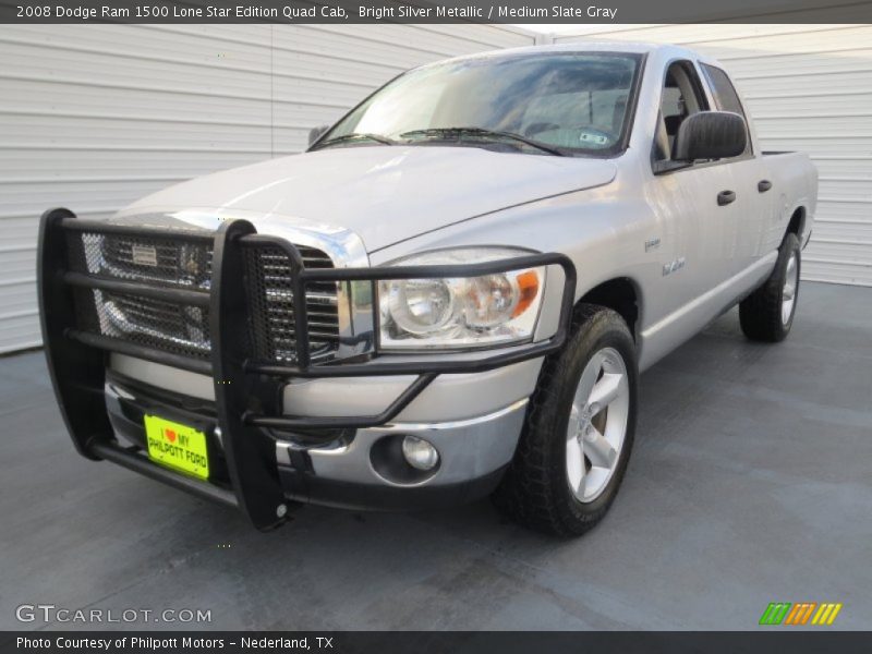 Bright Silver Metallic / Medium Slate Gray 2008 Dodge Ram 1500 Lone Star Edition Quad Cab
