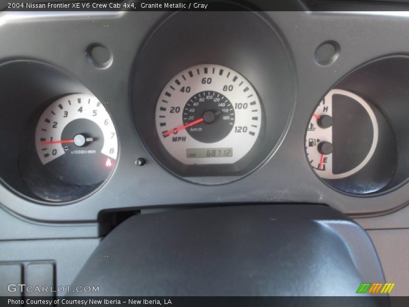 Granite Metallic / Gray 2004 Nissan Frontier XE V6 Crew Cab 4x4