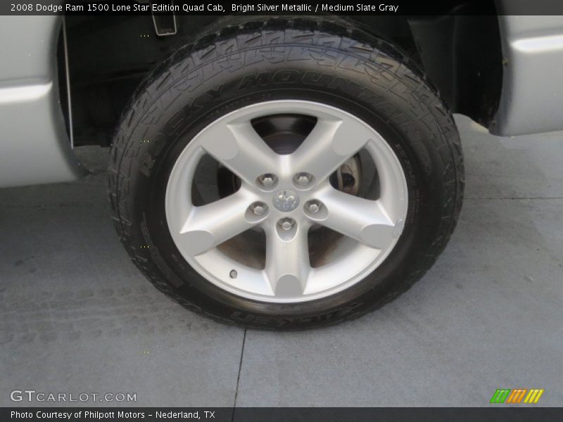 Bright Silver Metallic / Medium Slate Gray 2008 Dodge Ram 1500 Lone Star Edition Quad Cab