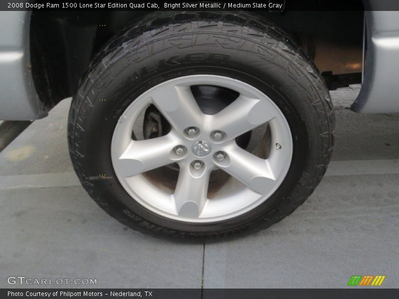 Bright Silver Metallic / Medium Slate Gray 2008 Dodge Ram 1500 Lone Star Edition Quad Cab