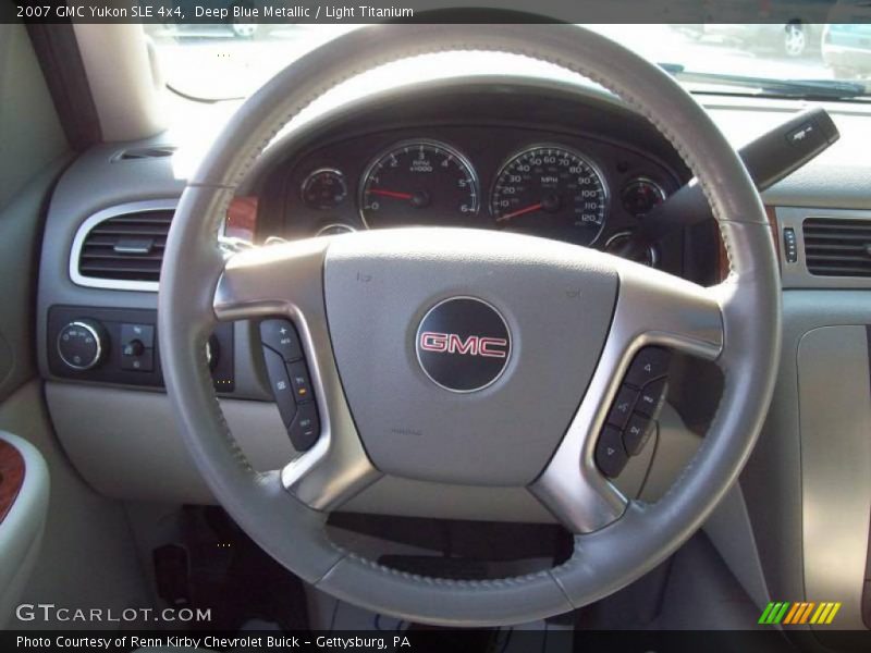 Deep Blue Metallic / Light Titanium 2007 GMC Yukon SLE 4x4