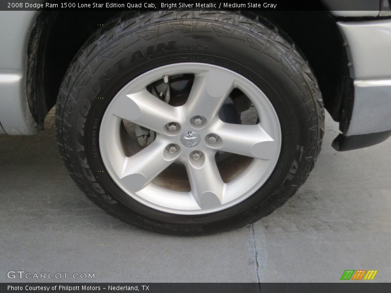 Bright Silver Metallic / Medium Slate Gray 2008 Dodge Ram 1500 Lone Star Edition Quad Cab