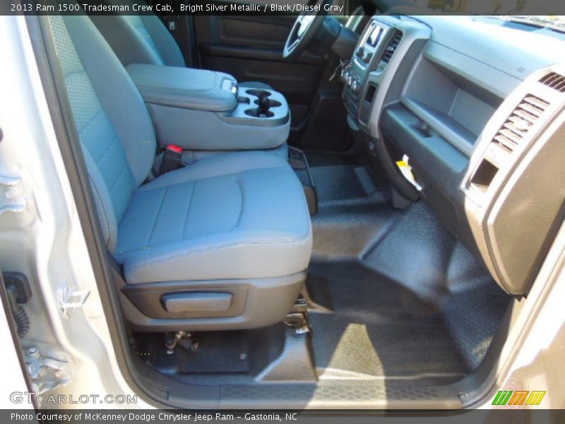 Bright Silver Metallic / Black/Diesel Gray 2013 Ram 1500 Tradesman Crew Cab