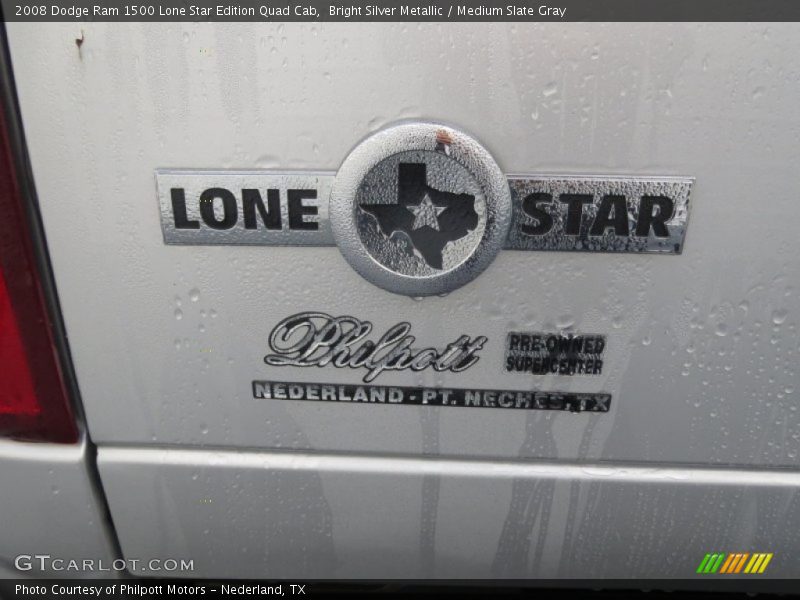 Bright Silver Metallic / Medium Slate Gray 2008 Dodge Ram 1500 Lone Star Edition Quad Cab