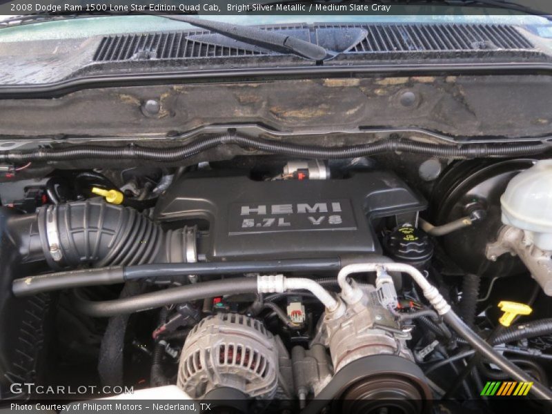 Bright Silver Metallic / Medium Slate Gray 2008 Dodge Ram 1500 Lone Star Edition Quad Cab