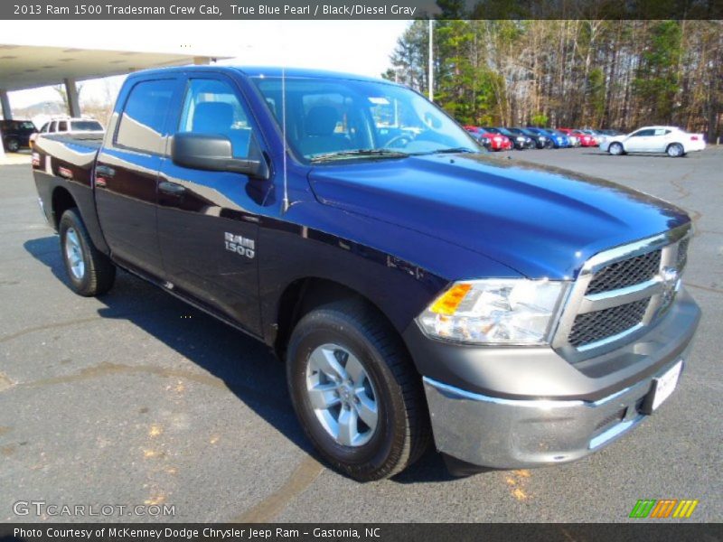 True Blue Pearl / Black/Diesel Gray 2013 Ram 1500 Tradesman Crew Cab