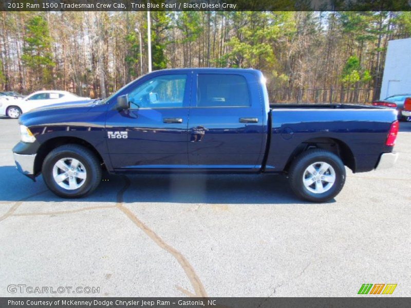 True Blue Pearl / Black/Diesel Gray 2013 Ram 1500 Tradesman Crew Cab