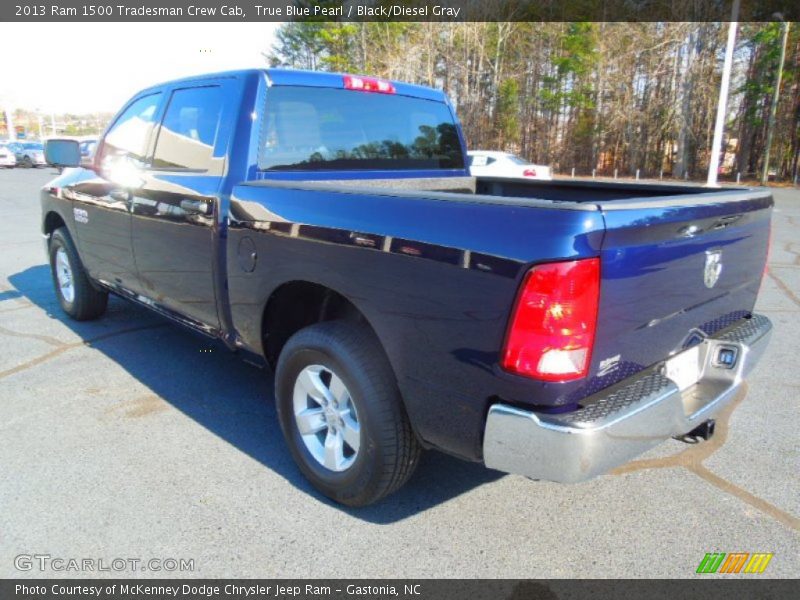 True Blue Pearl / Black/Diesel Gray 2013 Ram 1500 Tradesman Crew Cab