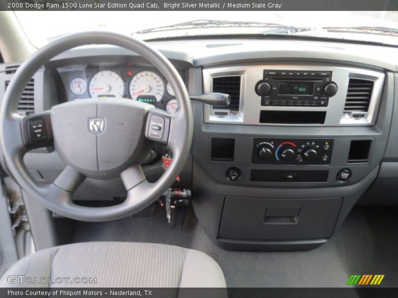 Bright Silver Metallic / Medium Slate Gray 2008 Dodge Ram 1500 Lone Star Edition Quad Cab