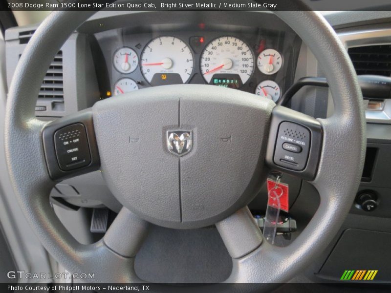 Bright Silver Metallic / Medium Slate Gray 2008 Dodge Ram 1500 Lone Star Edition Quad Cab