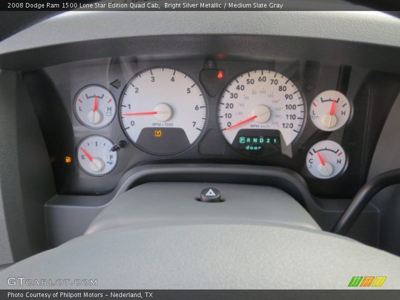 Bright Silver Metallic / Medium Slate Gray 2008 Dodge Ram 1500 Lone Star Edition Quad Cab