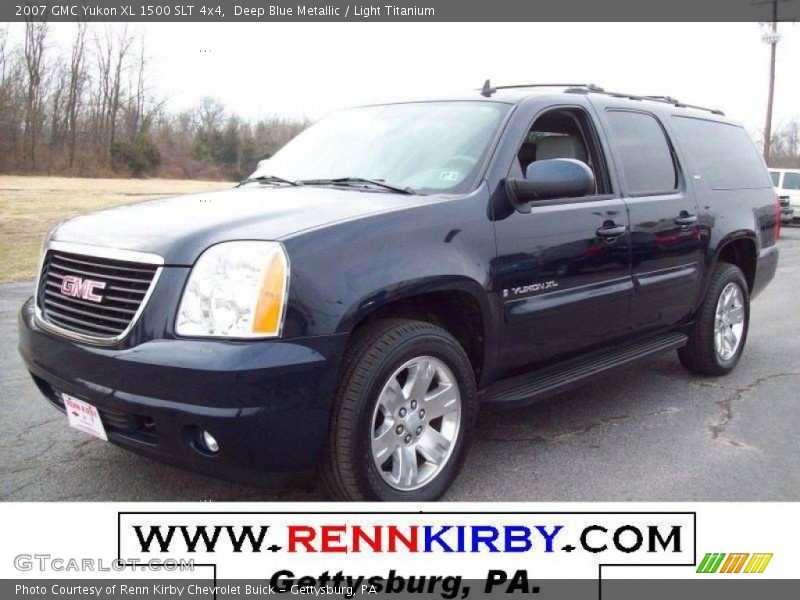 Deep Blue Metallic / Light Titanium 2007 GMC Yukon XL 1500 SLT 4x4