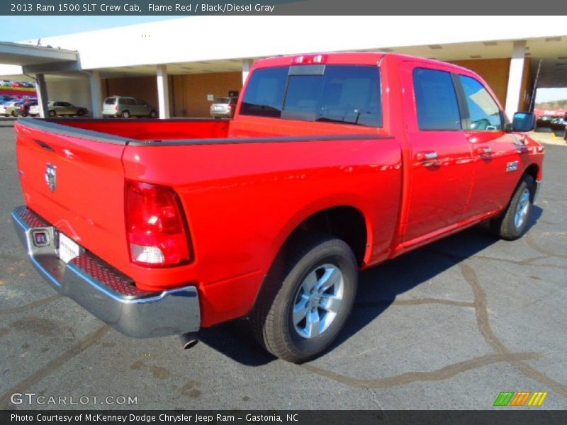 Flame Red / Black/Diesel Gray 2013 Ram 1500 SLT Crew Cab