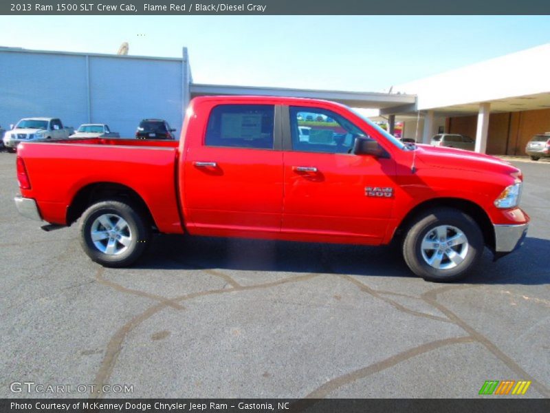 Flame Red / Black/Diesel Gray 2013 Ram 1500 SLT Crew Cab