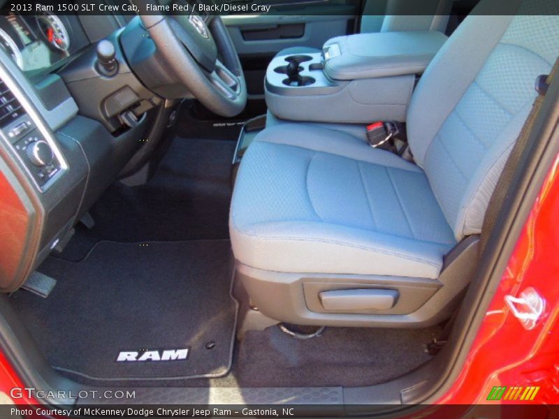 Flame Red / Black/Diesel Gray 2013 Ram 1500 SLT Crew Cab
