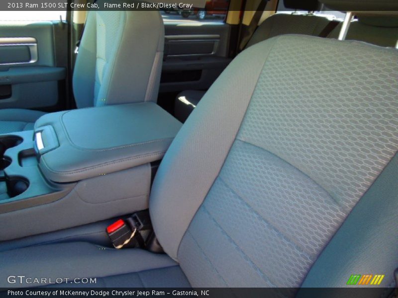 Flame Red / Black/Diesel Gray 2013 Ram 1500 SLT Crew Cab
