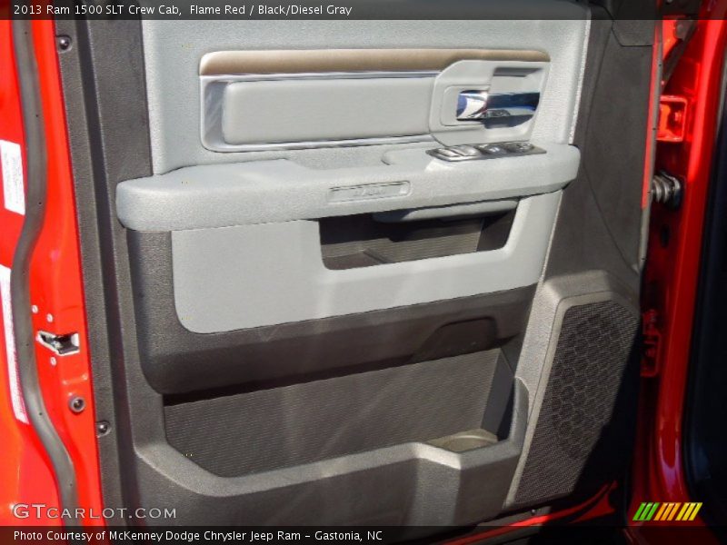 Flame Red / Black/Diesel Gray 2013 Ram 1500 SLT Crew Cab