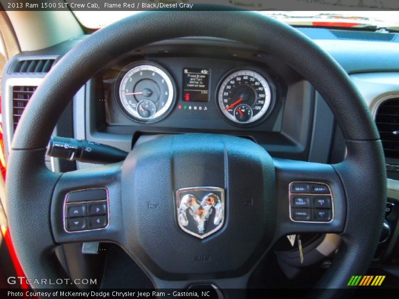 Flame Red / Black/Diesel Gray 2013 Ram 1500 SLT Crew Cab