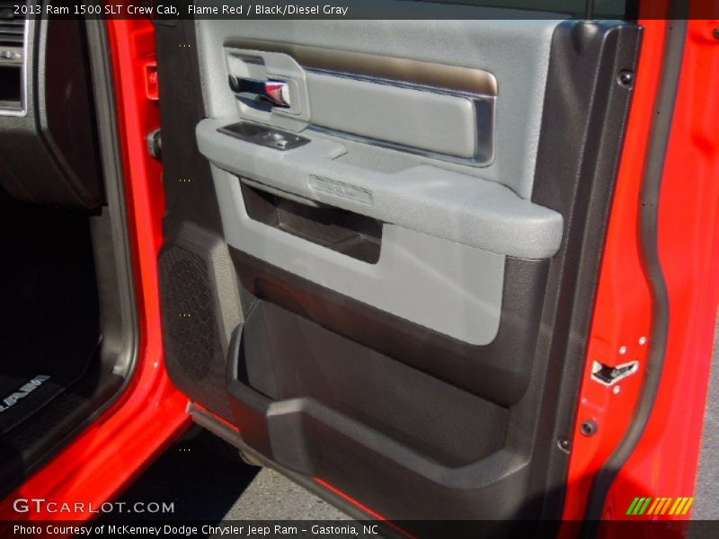 Flame Red / Black/Diesel Gray 2013 Ram 1500 SLT Crew Cab