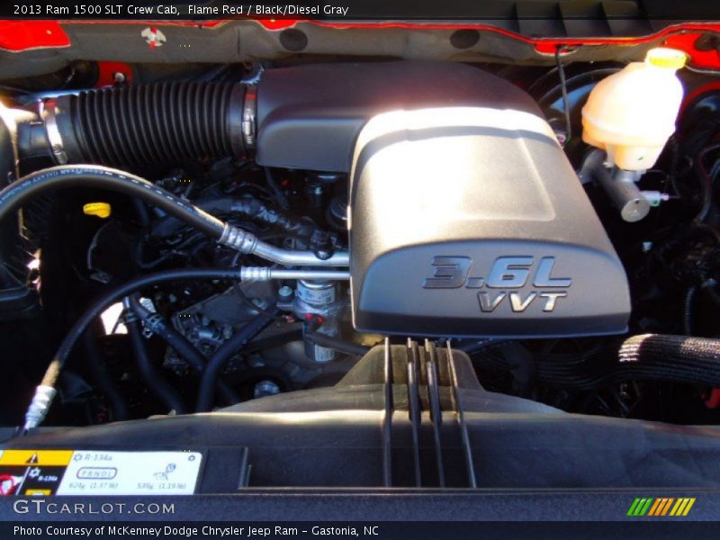 Flame Red / Black/Diesel Gray 2013 Ram 1500 SLT Crew Cab