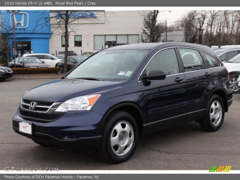 Royal Blue Pearl / Gray 2010 Honda CR-V LX AWD