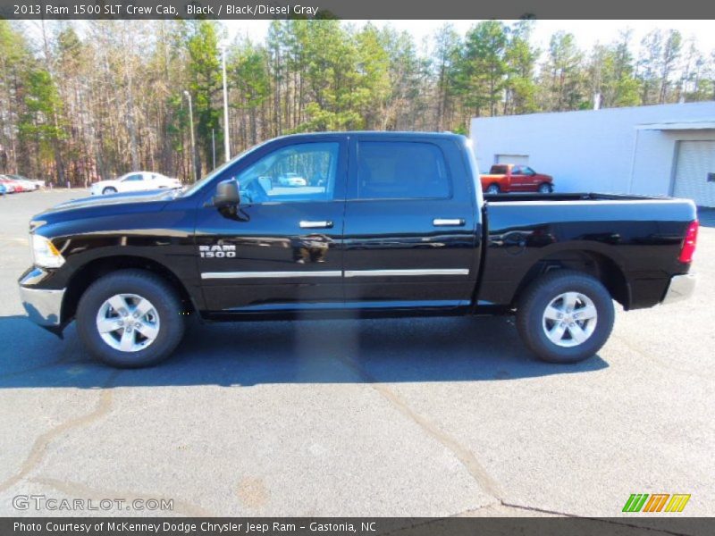 Black / Black/Diesel Gray 2013 Ram 1500 SLT Crew Cab