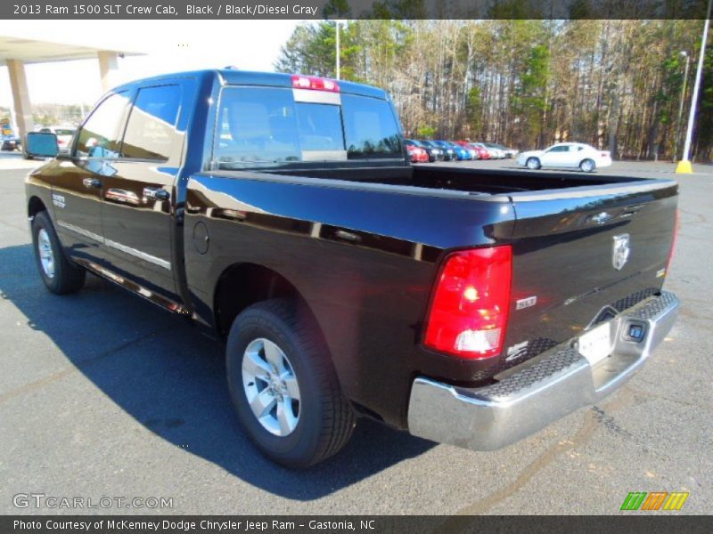 Black / Black/Diesel Gray 2013 Ram 1500 SLT Crew Cab