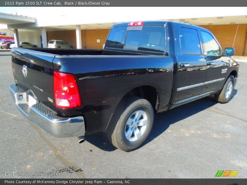Black / Black/Diesel Gray 2013 Ram 1500 SLT Crew Cab