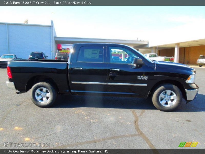 Black / Black/Diesel Gray 2013 Ram 1500 SLT Crew Cab