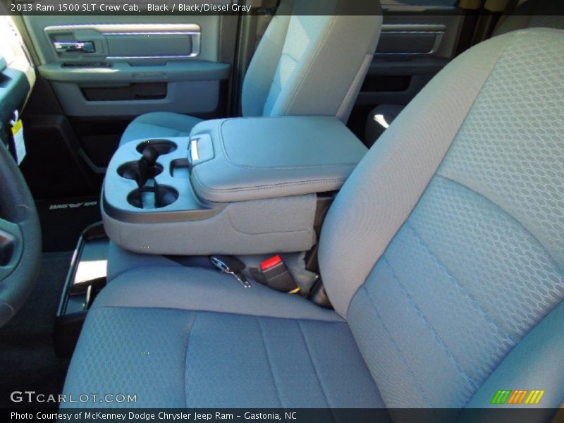 Black / Black/Diesel Gray 2013 Ram 1500 SLT Crew Cab