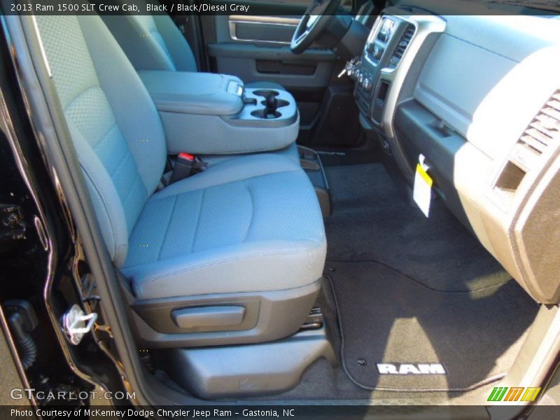 Black / Black/Diesel Gray 2013 Ram 1500 SLT Crew Cab