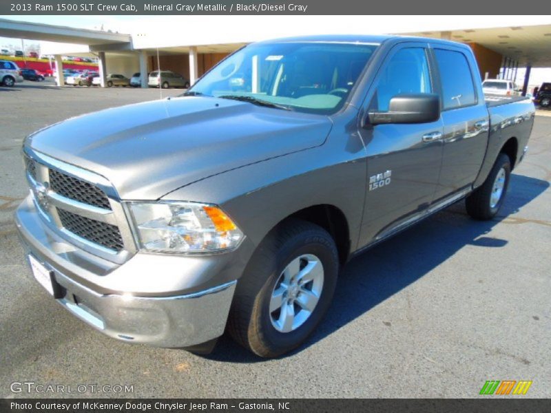 Mineral Gray Metallic / Black/Diesel Gray 2013 Ram 1500 SLT Crew Cab